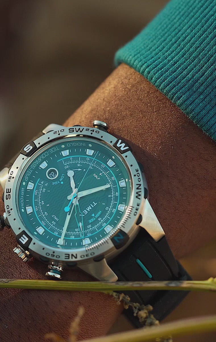 A rugged and adventure-themed video showcasing a Timex Expedition wristwatch. The footage highlights the watch’s durable design, compass bezel, and functional features, possibly in an outdoor setting.